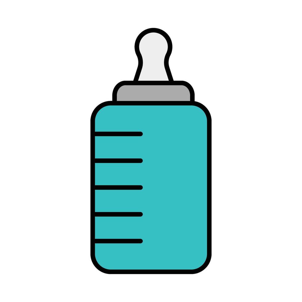 Baby Bottle Line Filled Icon Design vector