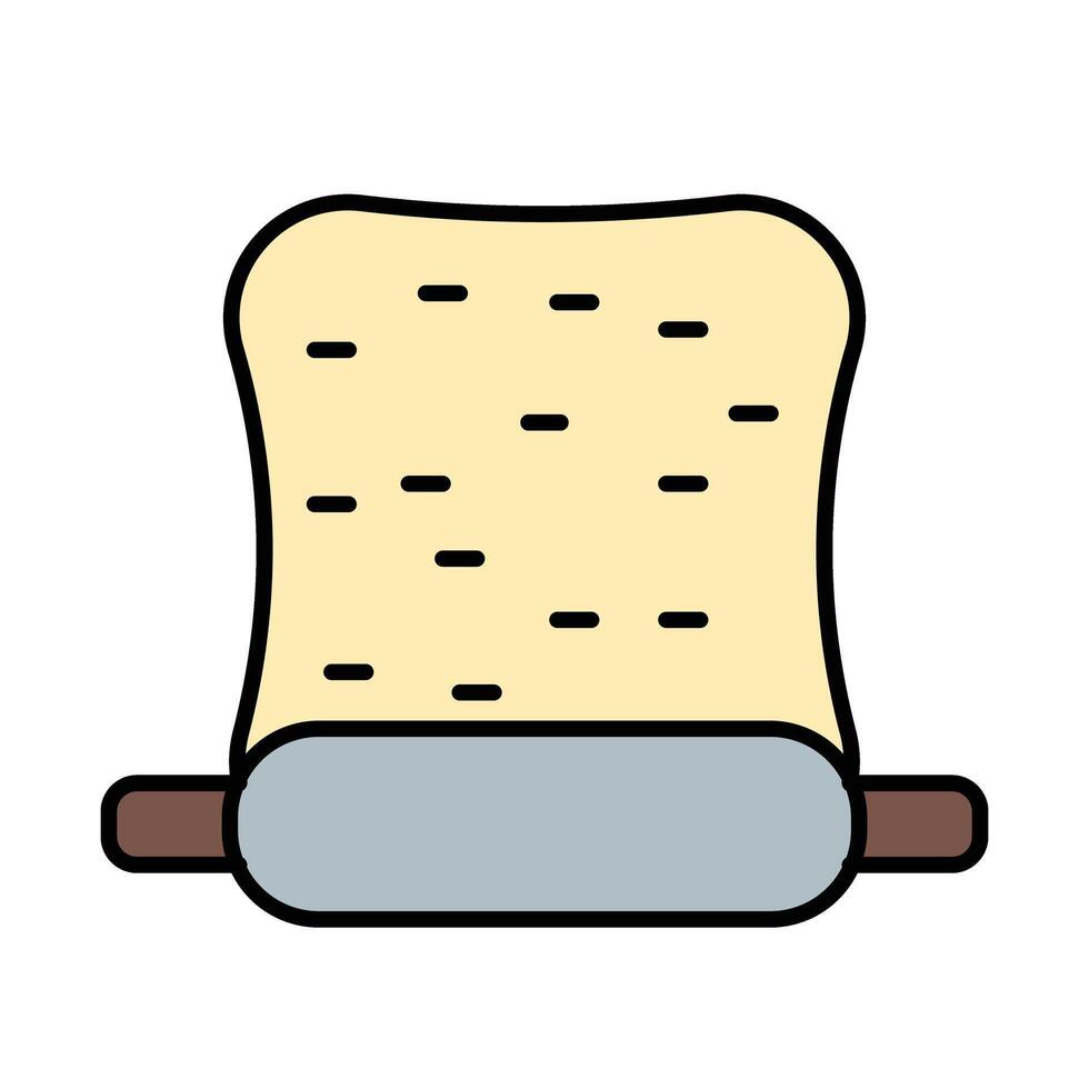 Dough Line Filled Icon Design vector