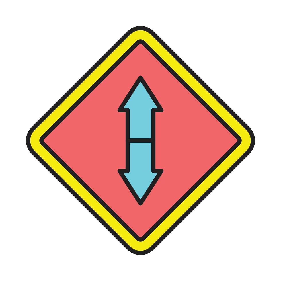 Up And Down Line Filled Icon Design vector