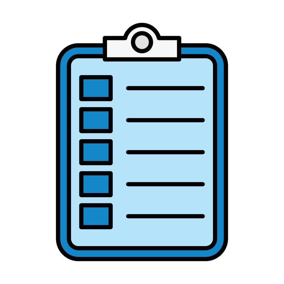 Checklist Line Filled Icon Design vector