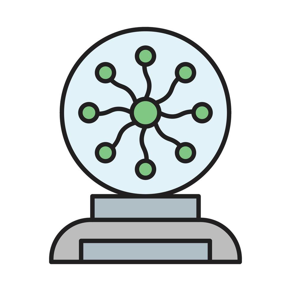 Plasma Ball Line Filled Icon Design vector