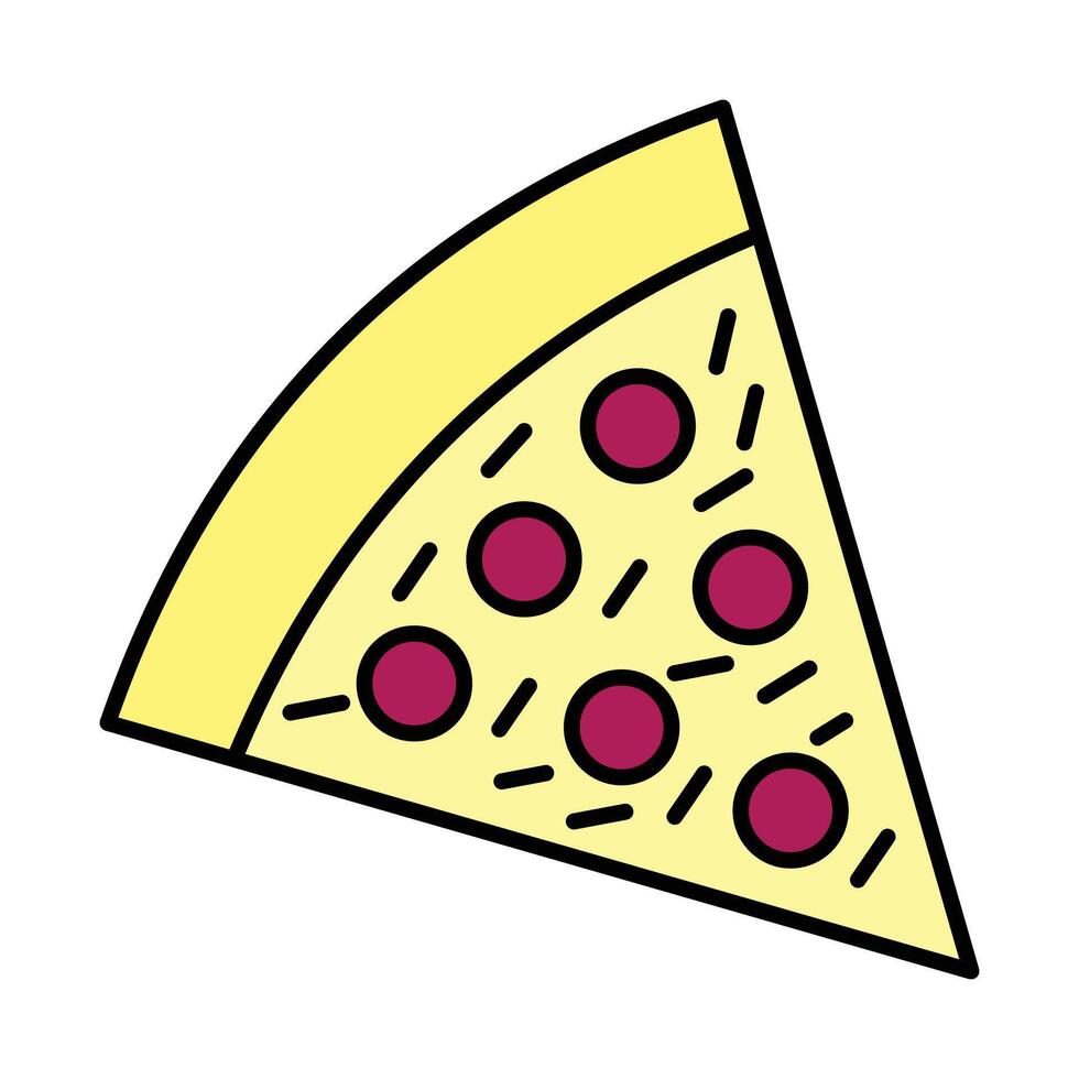 Pizza Line Filled Icon Design vector
