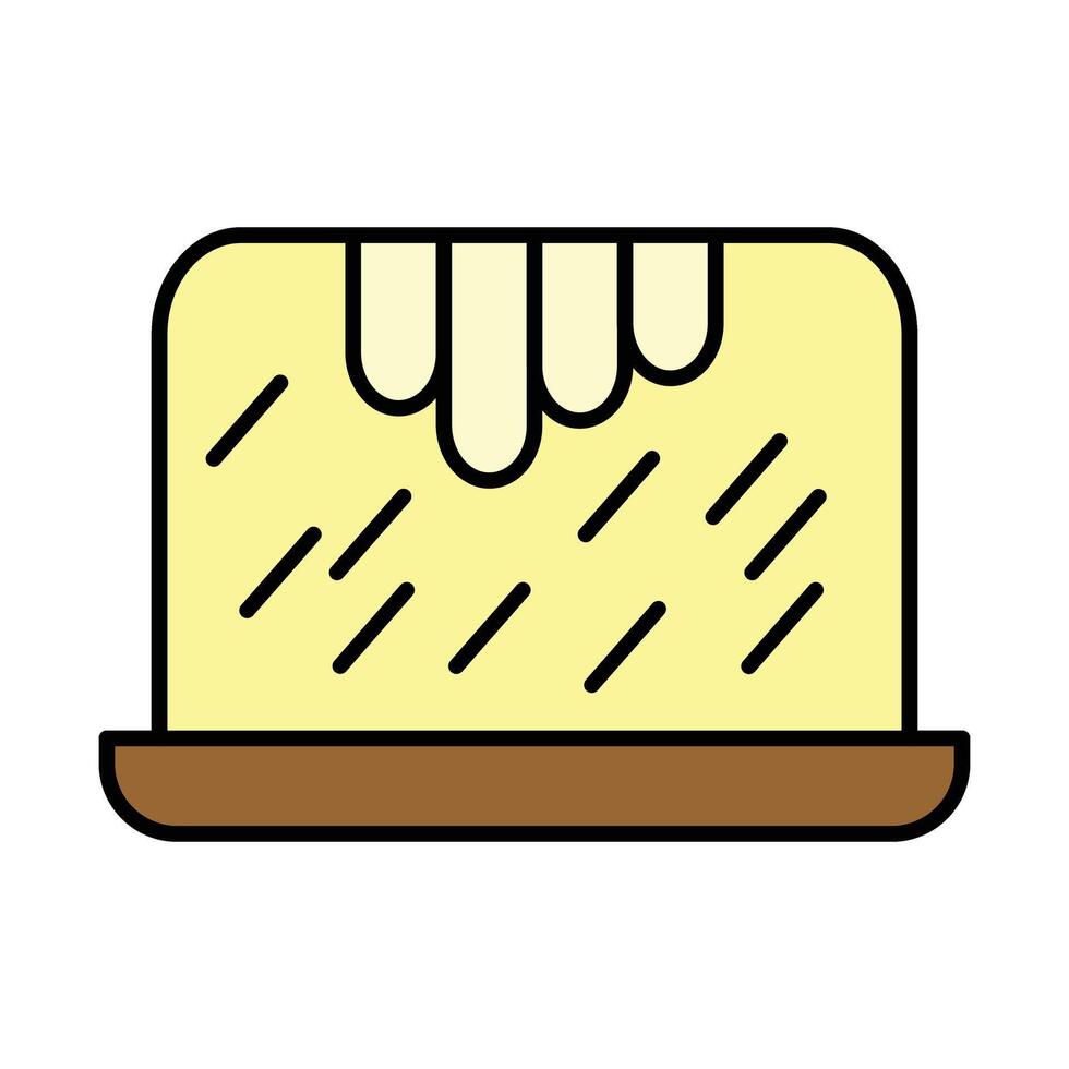 Butter Line Filled Icon Design vector