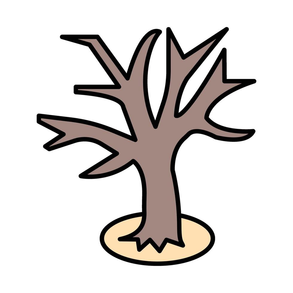 Dead Tree Line Icon vector