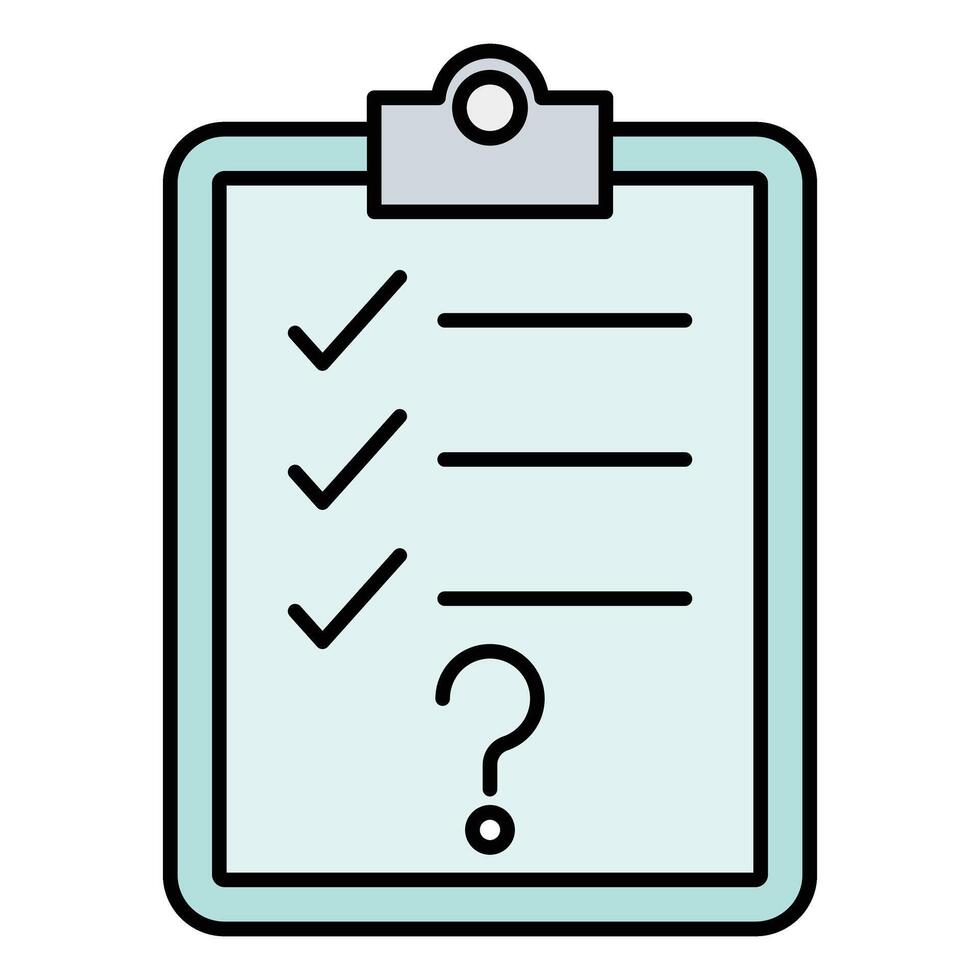 Question Line Filled Icon Design vector