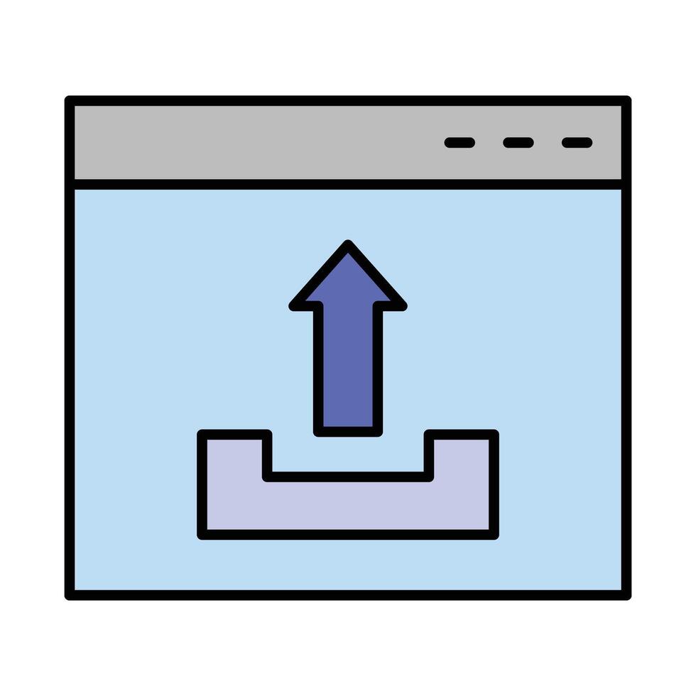 Upload Line Filled Icon Design vector