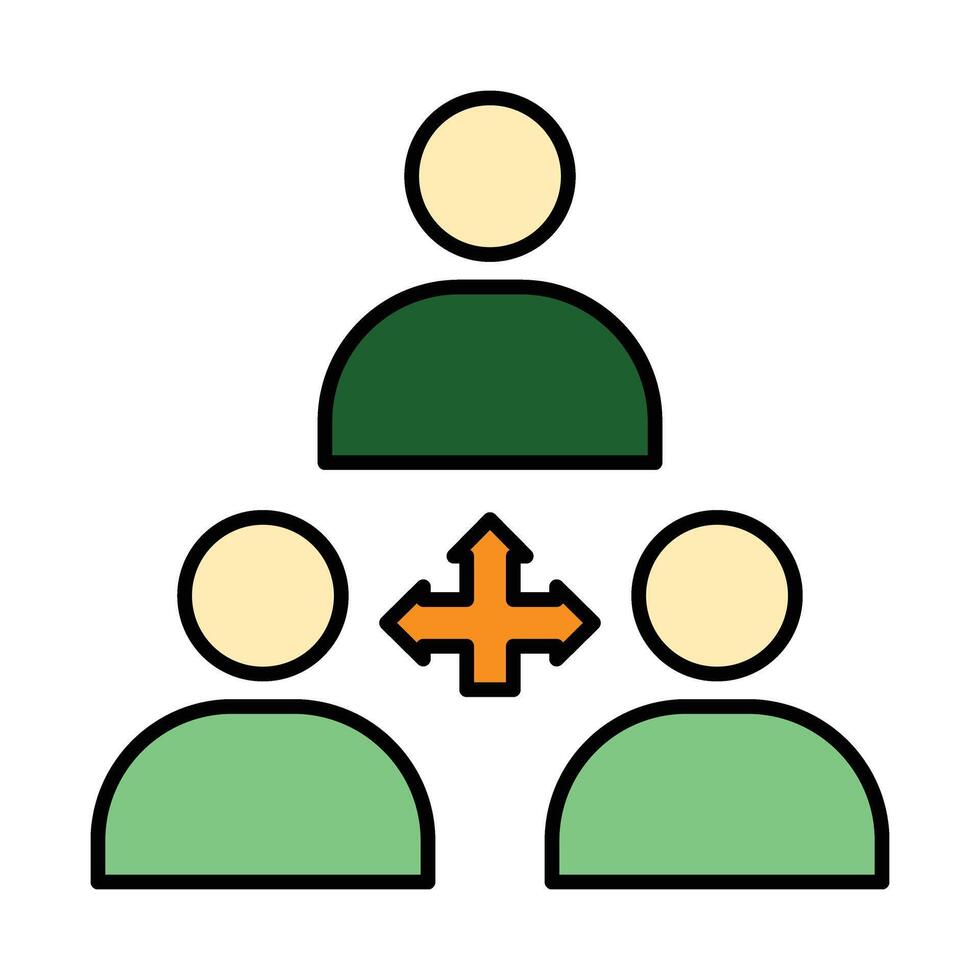 Team Work Line Icon vector