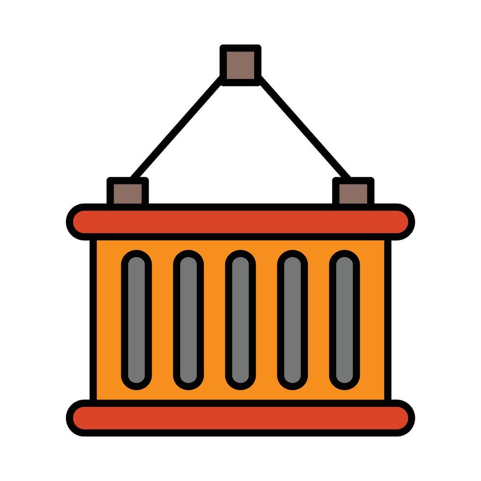 Shipping Container Line Filled Icon Design vector