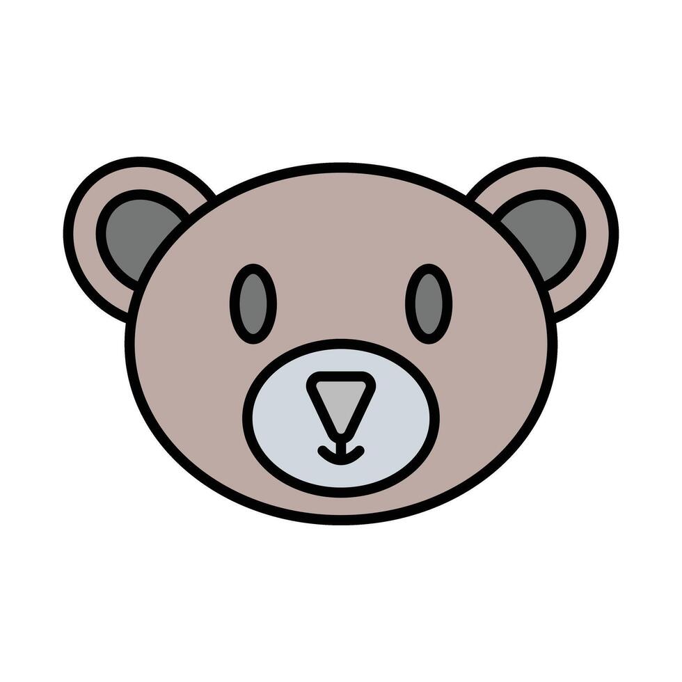 Bear Line Icon vector