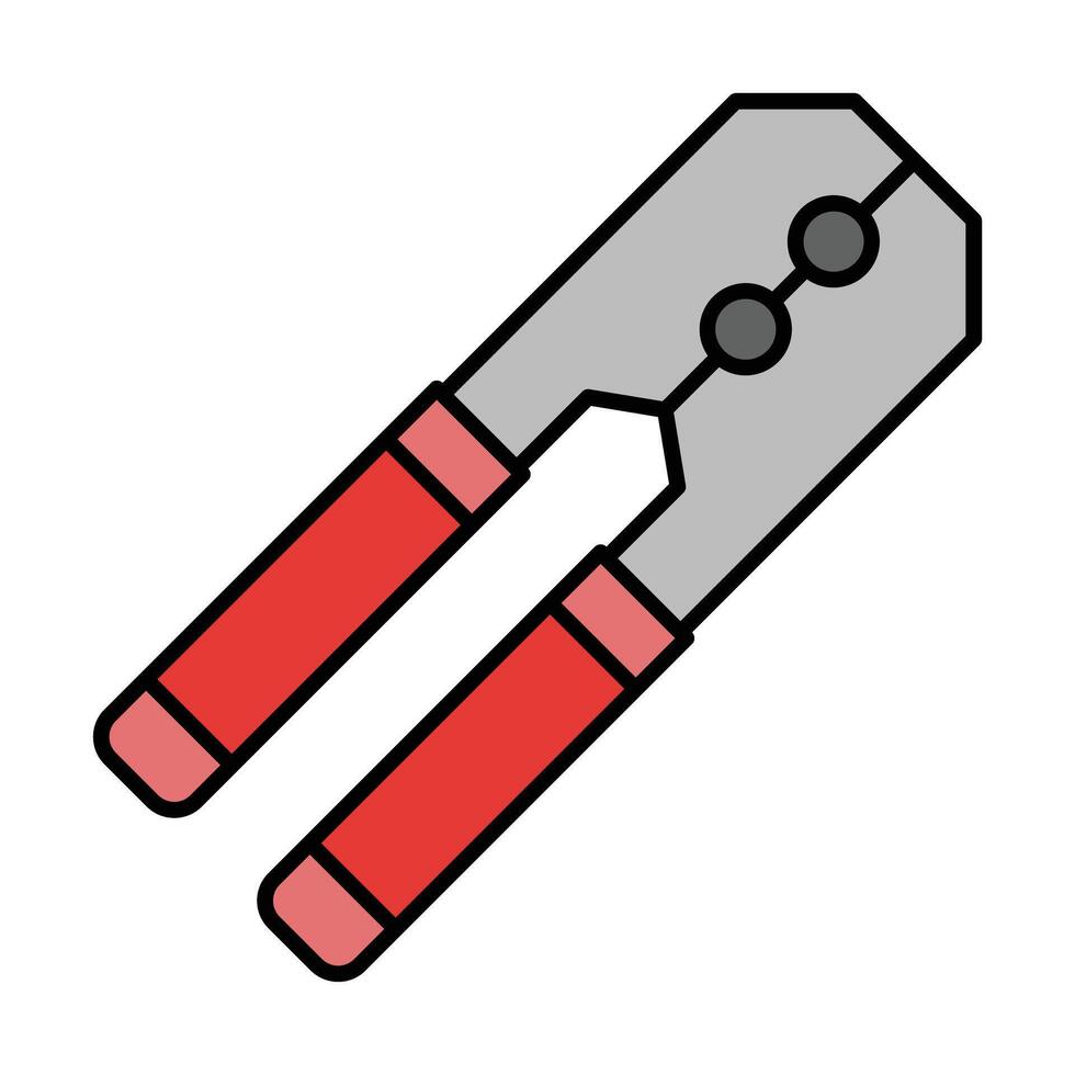 Crimping Line Filled Icon Design vector
