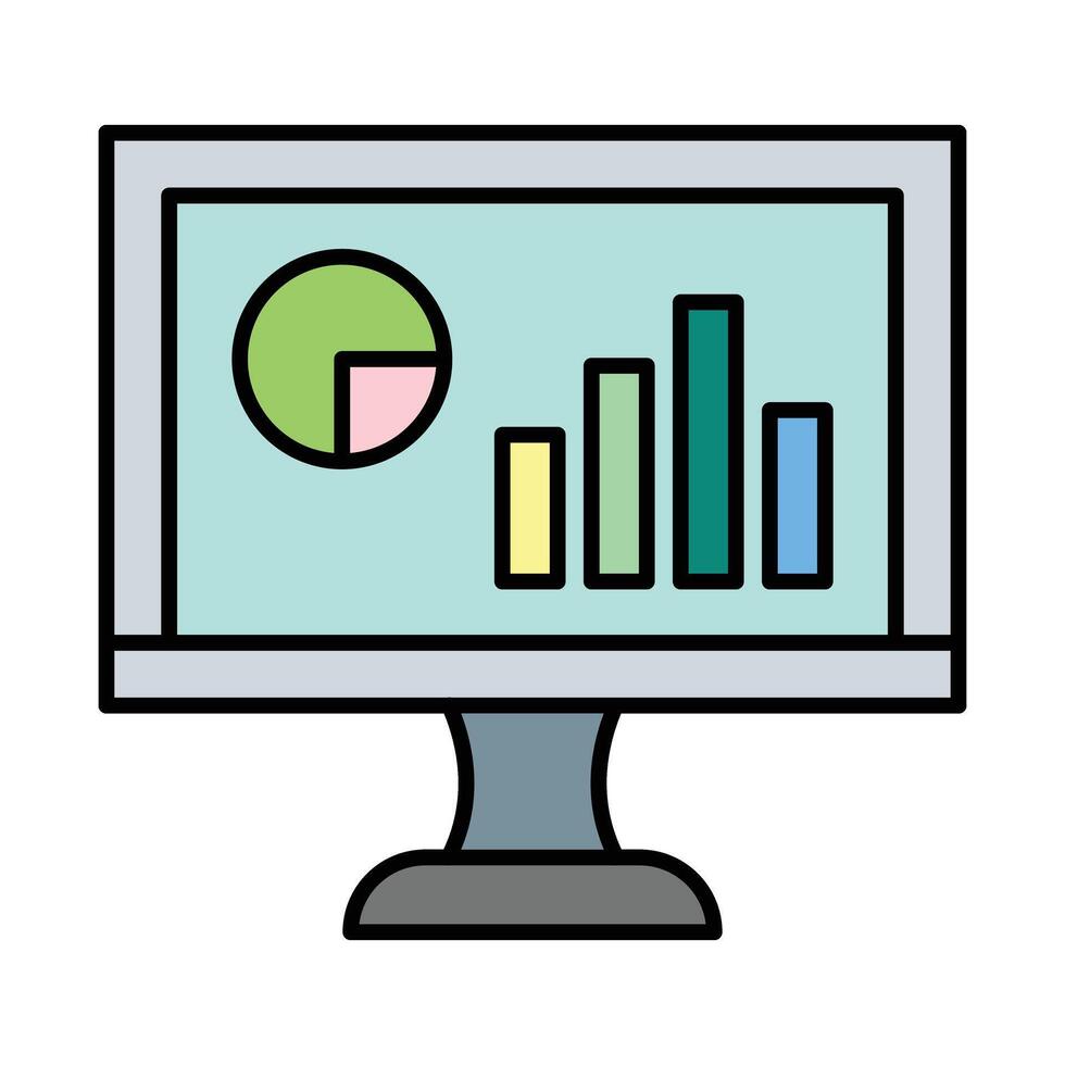 Dashboard Line Filled Icon Design vector