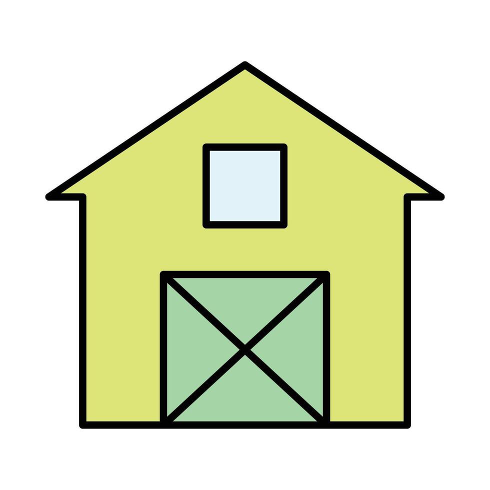 Barn Line Filled Icon Design vector