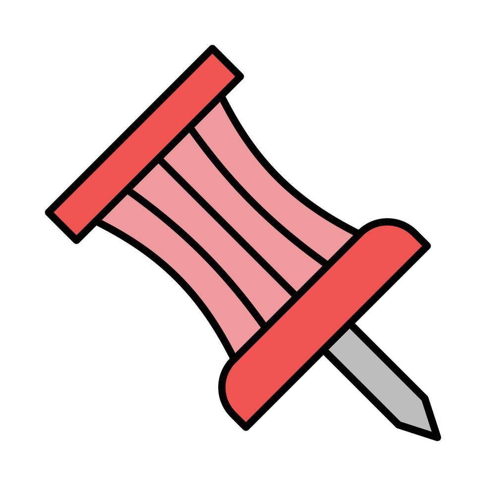 Push Pin Line Filled Icon Design vector