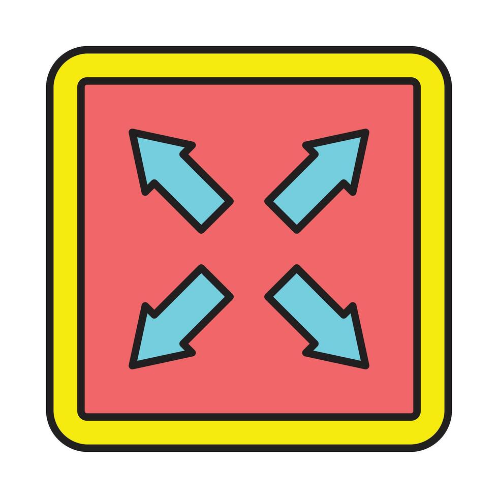 Expand Line Filled Icon Design vector