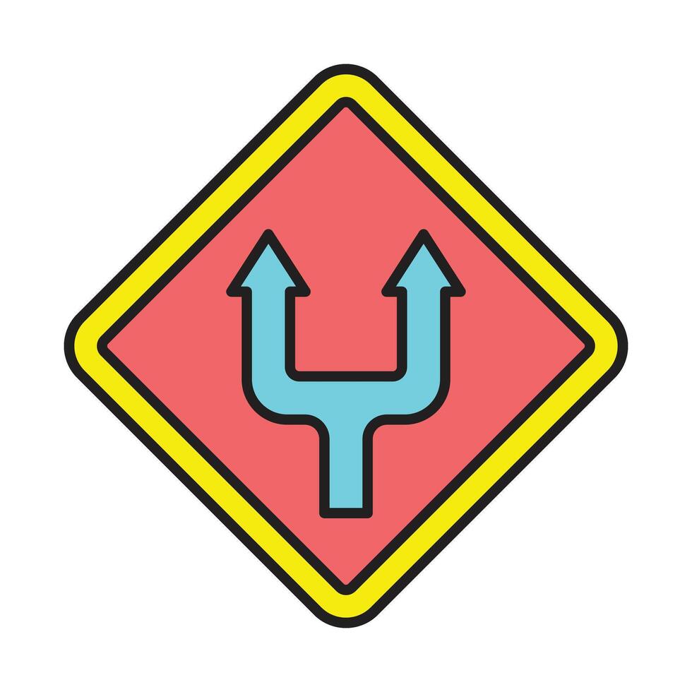 Split Line Filled Icon Design vector