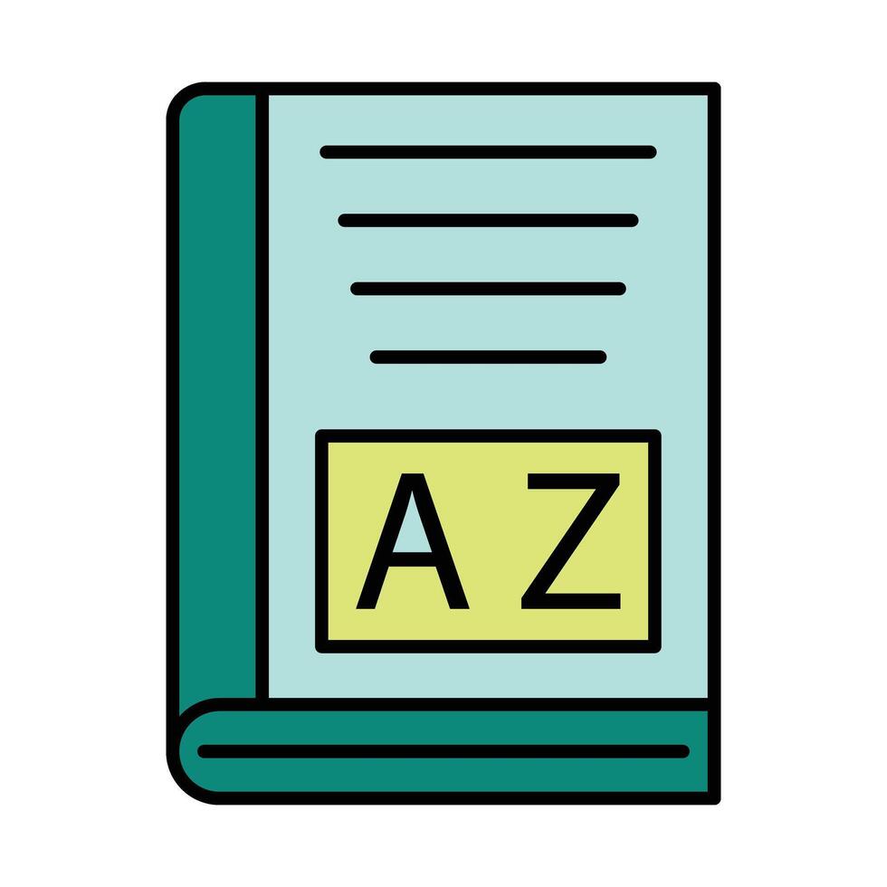 Dictionary Line Icon vector
