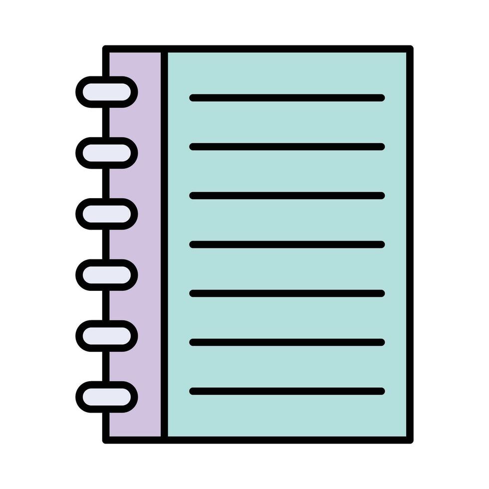Notebook Line Icon vector
