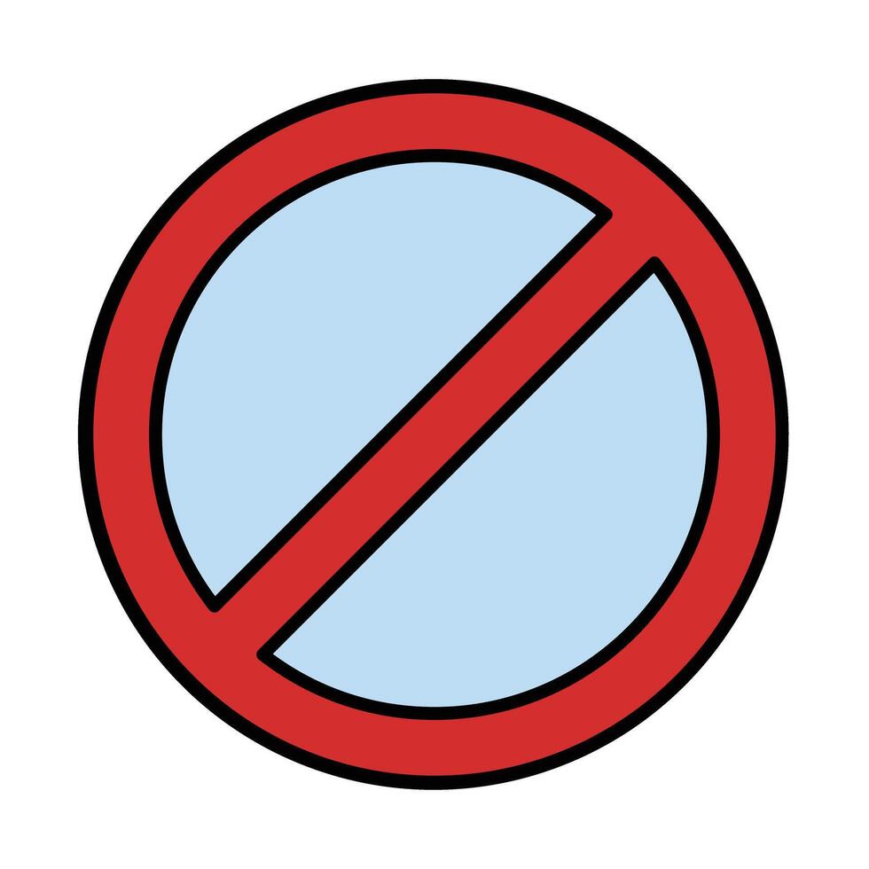 Blocked Line Icon vector