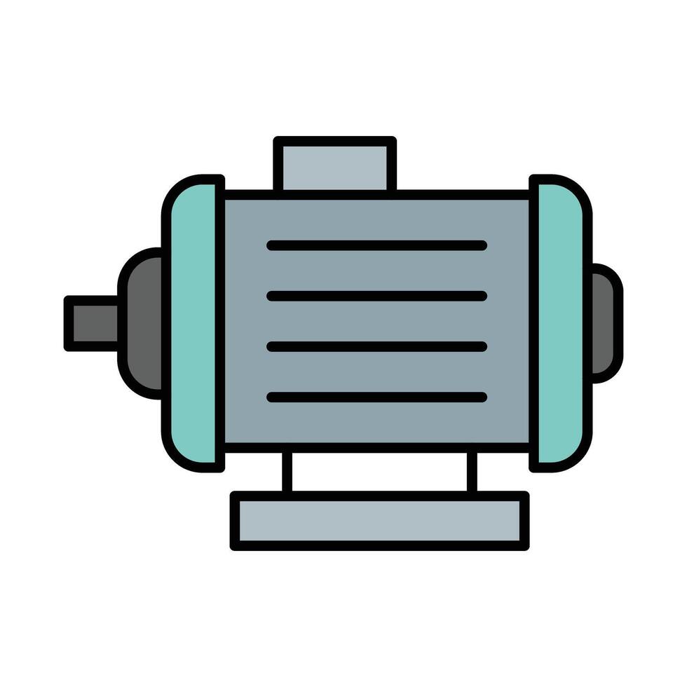 Motor Line Filled Icon Design vector