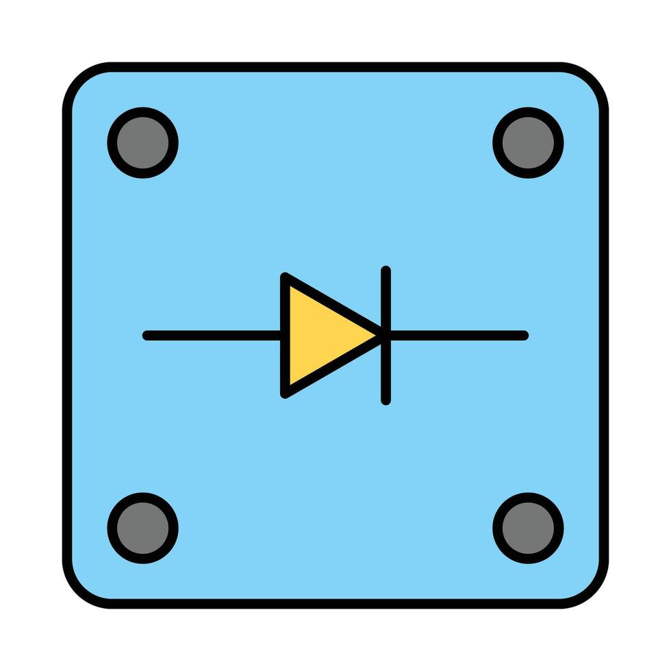 Diode Line Filled Icon Design vector