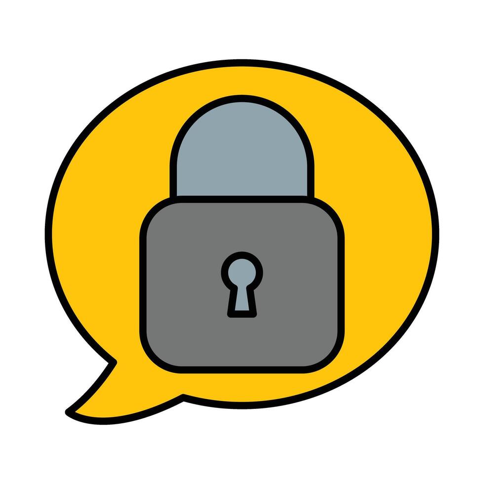 Private Chat Line Icon vector