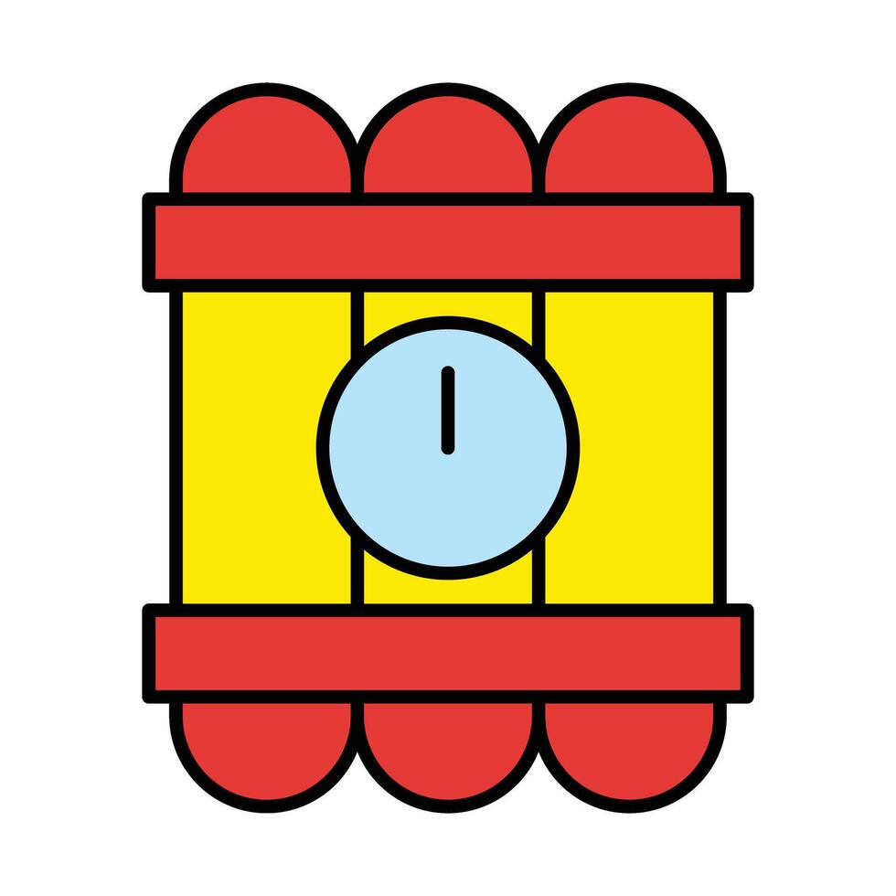 Dynamite Line Filled Icon Design vector