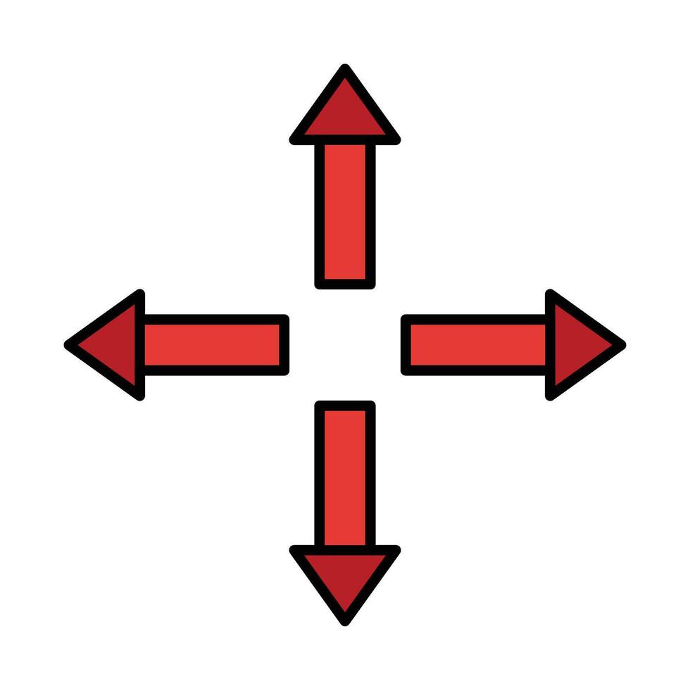 Directional Arrows Line Icon vector