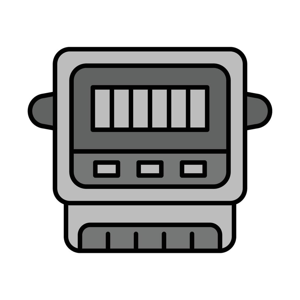 Electric Meter Line Filled Icon Design vector