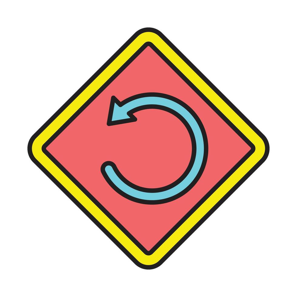 Refresh Line Filled Icon Design vector