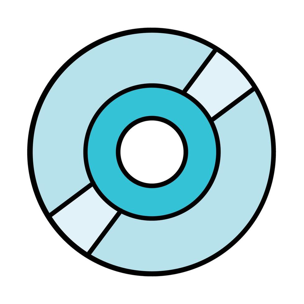 Compact Disc Line Filled Icon Design vector