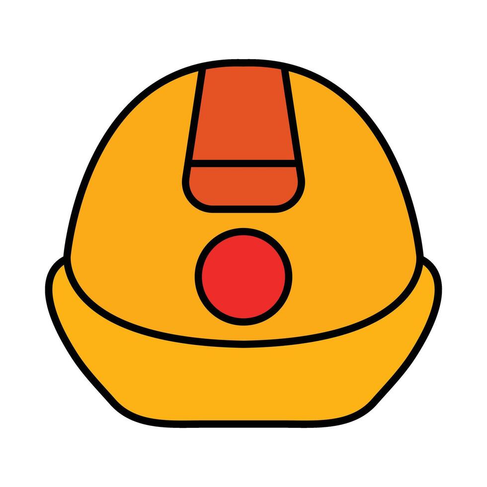 Hard Hat Line Filled Icon Design vector
