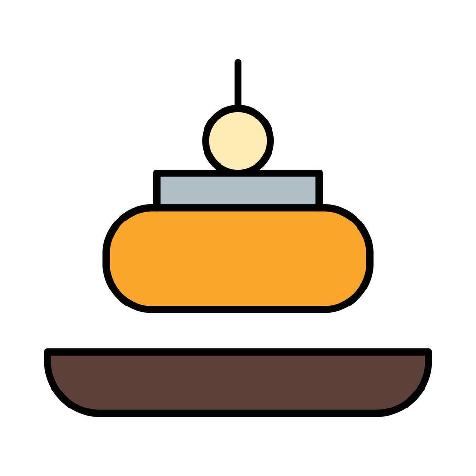 Tapas Line Filled Icon Design vector