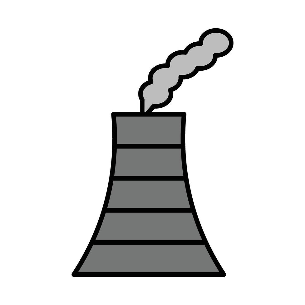 Smokestack Line Filled Icon Design vector
