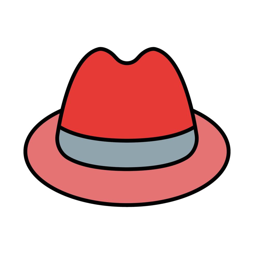 Hat Line Filled Icon Design vector