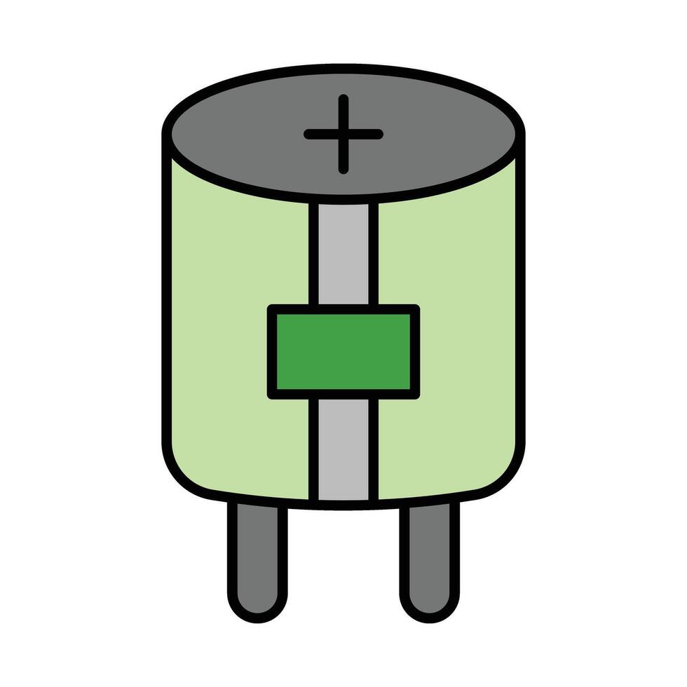 Capacitor Line Filled Icon Design vector