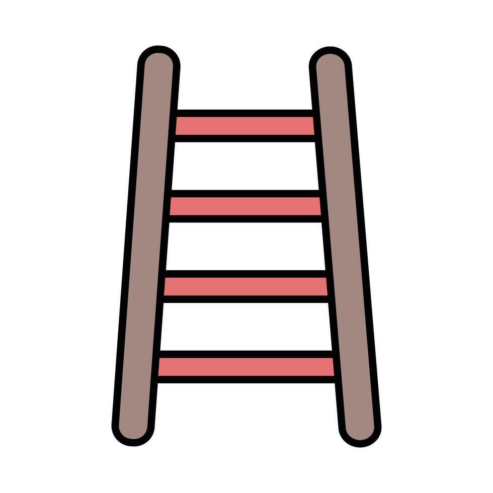 Step Ladder Line Filled Icon Design vector