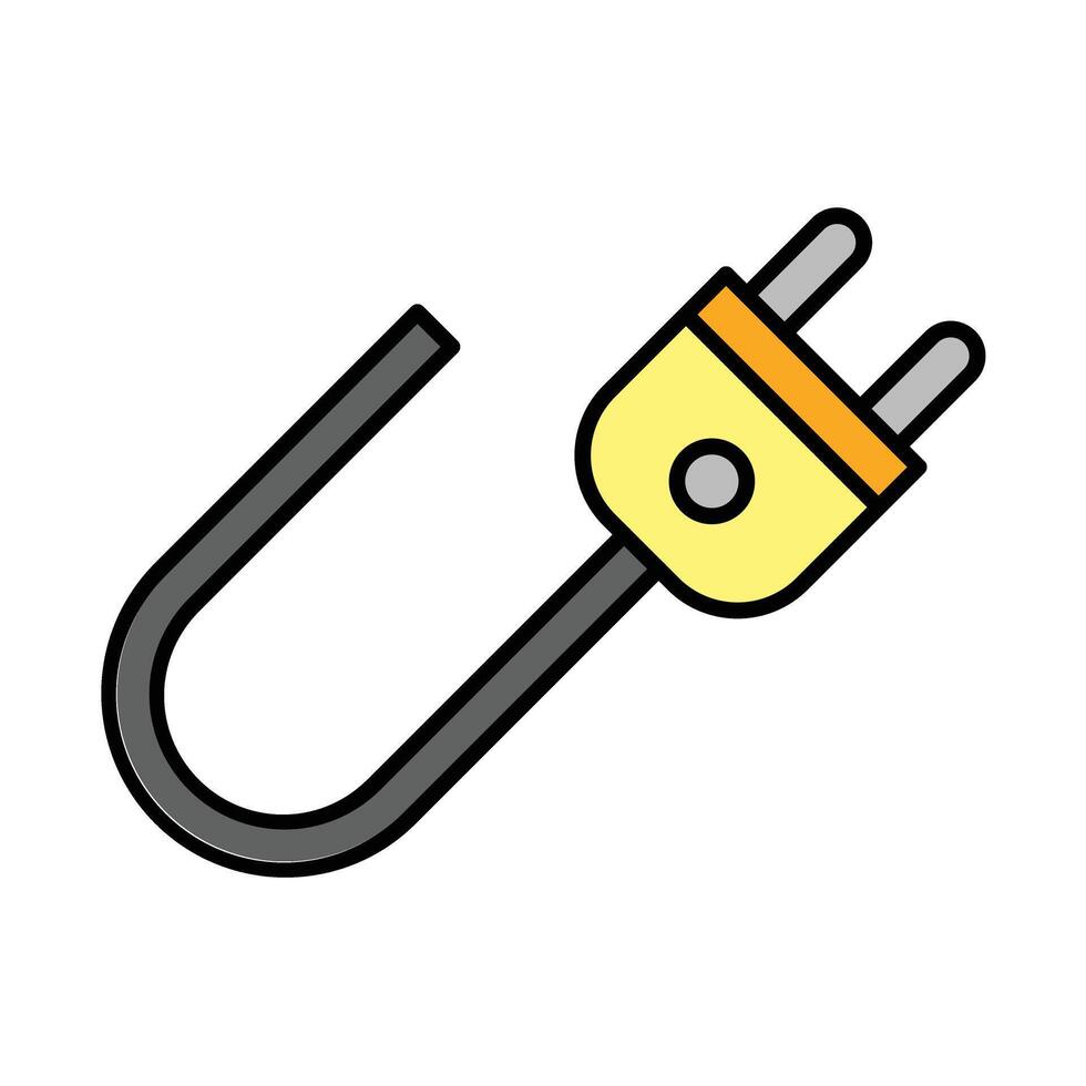 Plug Line Filled Icon Design vector