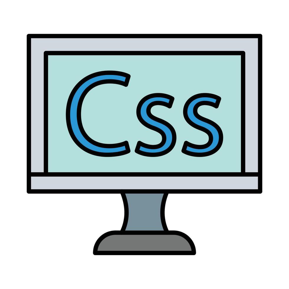 Css Line Filled Icon Design vector