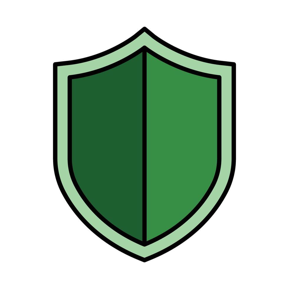 Shield Line Filled Icon Design vector