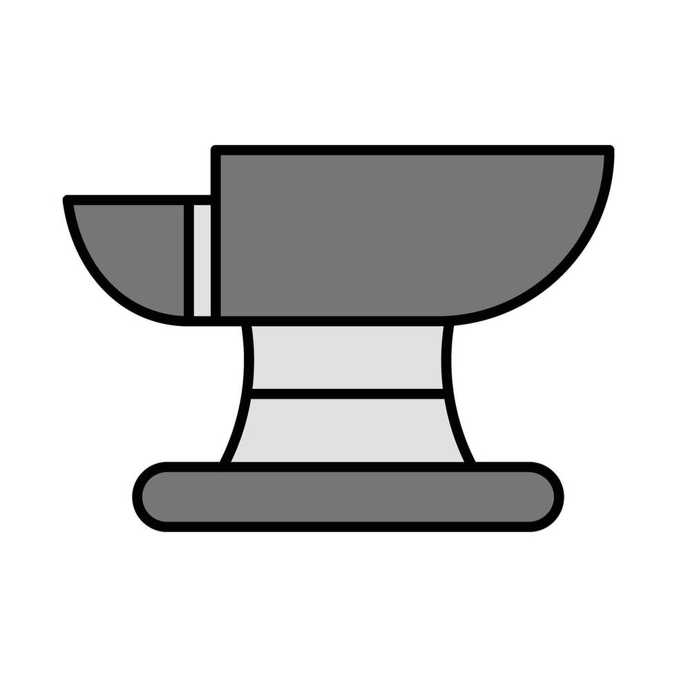 Anvil Line Filled Icon Design vector