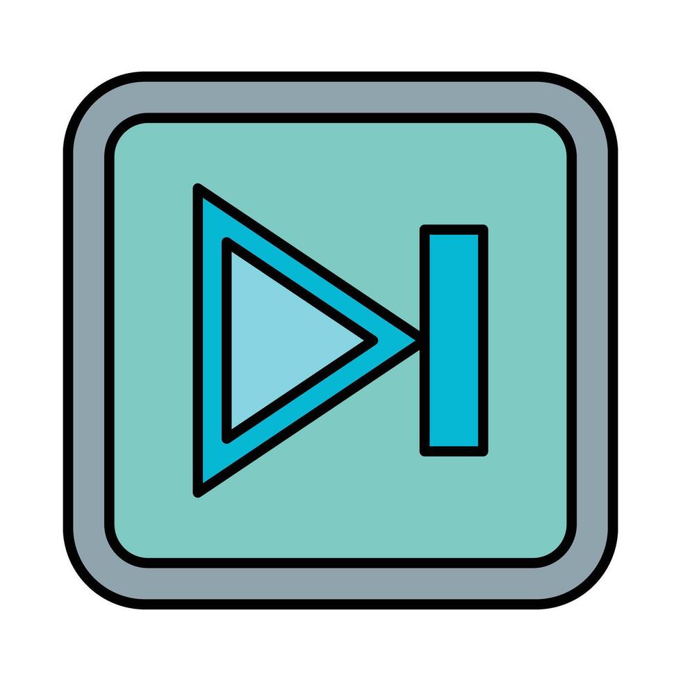 Skip Line Filled Icon Design vector