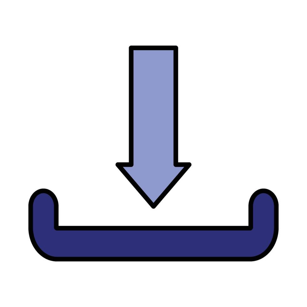 Downloading Line Icon vector