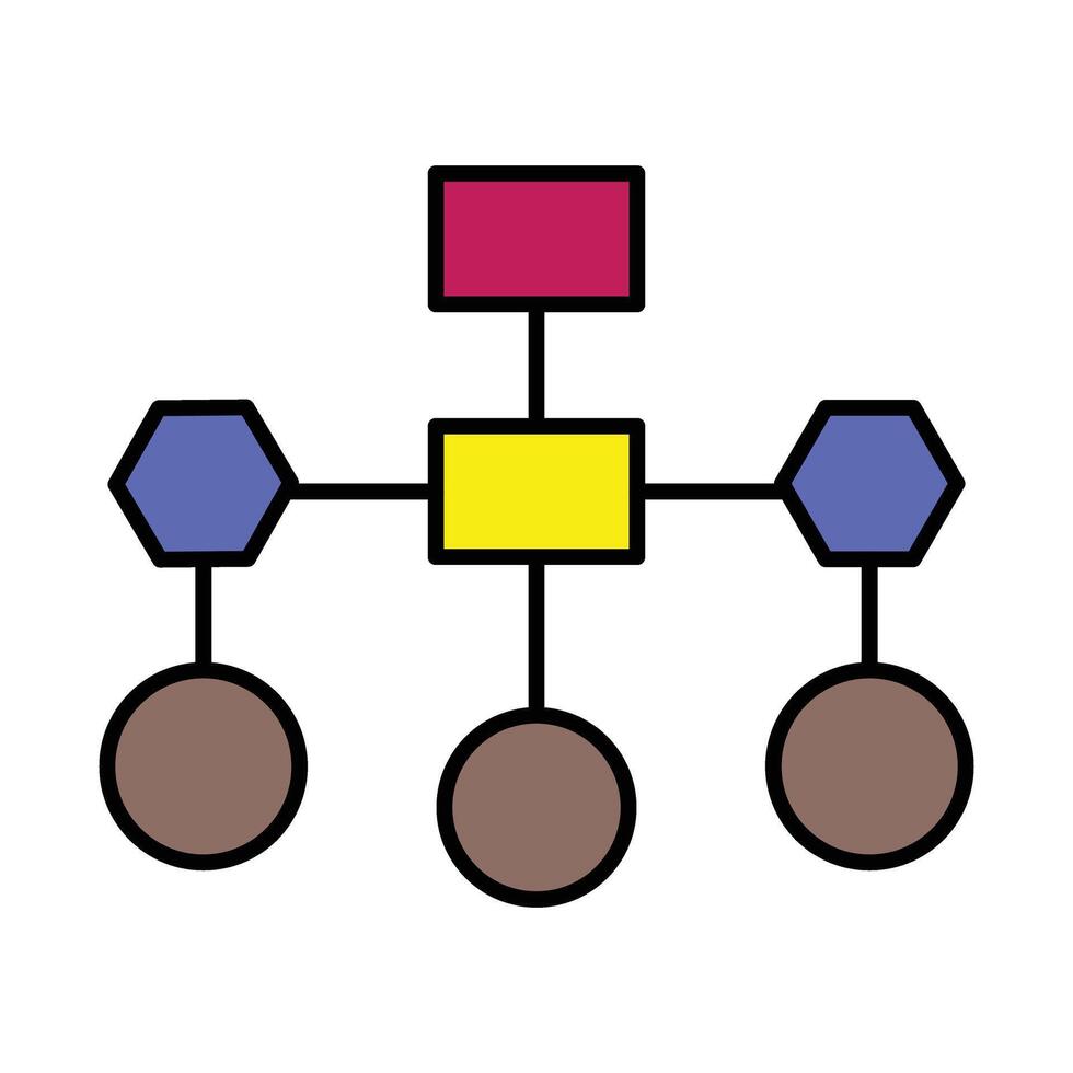 Structure Line Filled Icon Design vector