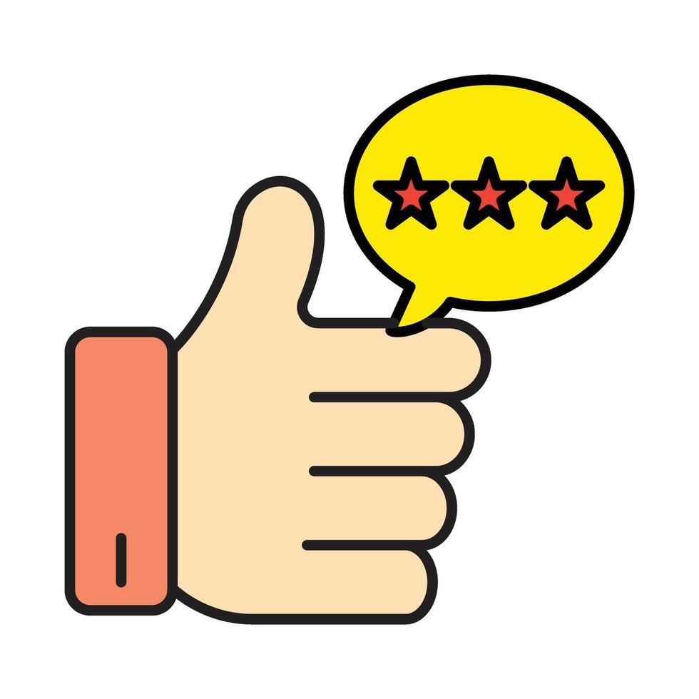 Rating Line Icon vector