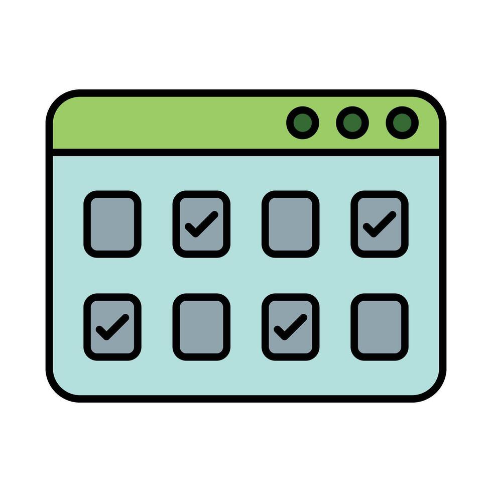 Multiple Choice Line Icon vector