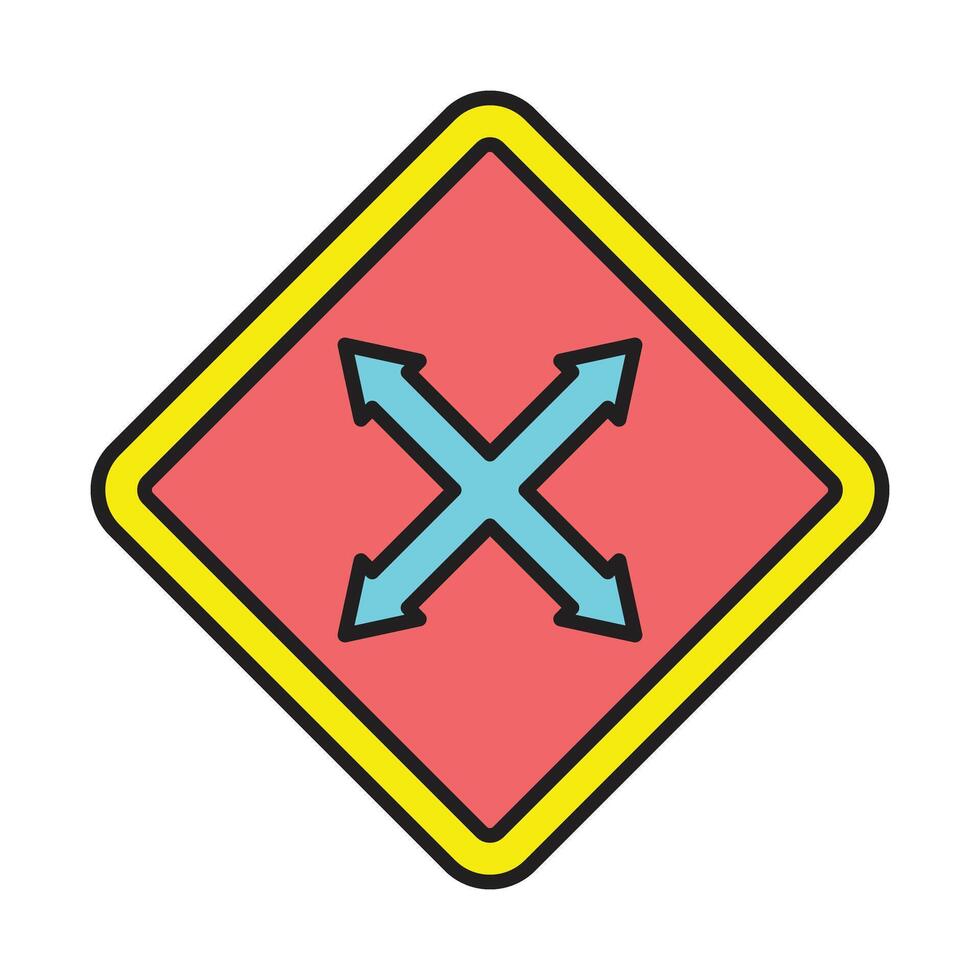 Cross Line Filled Icon Design vector