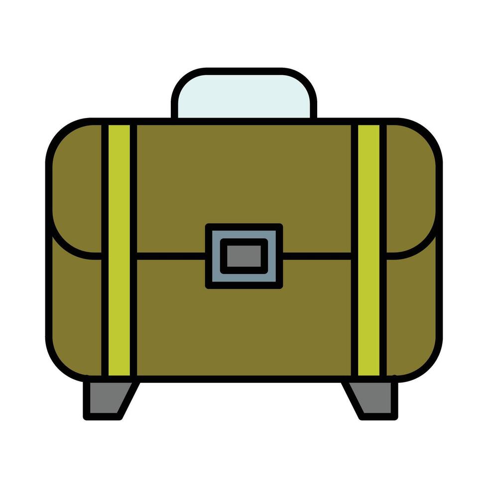 Suitcase Line Filled Icon Design vector
