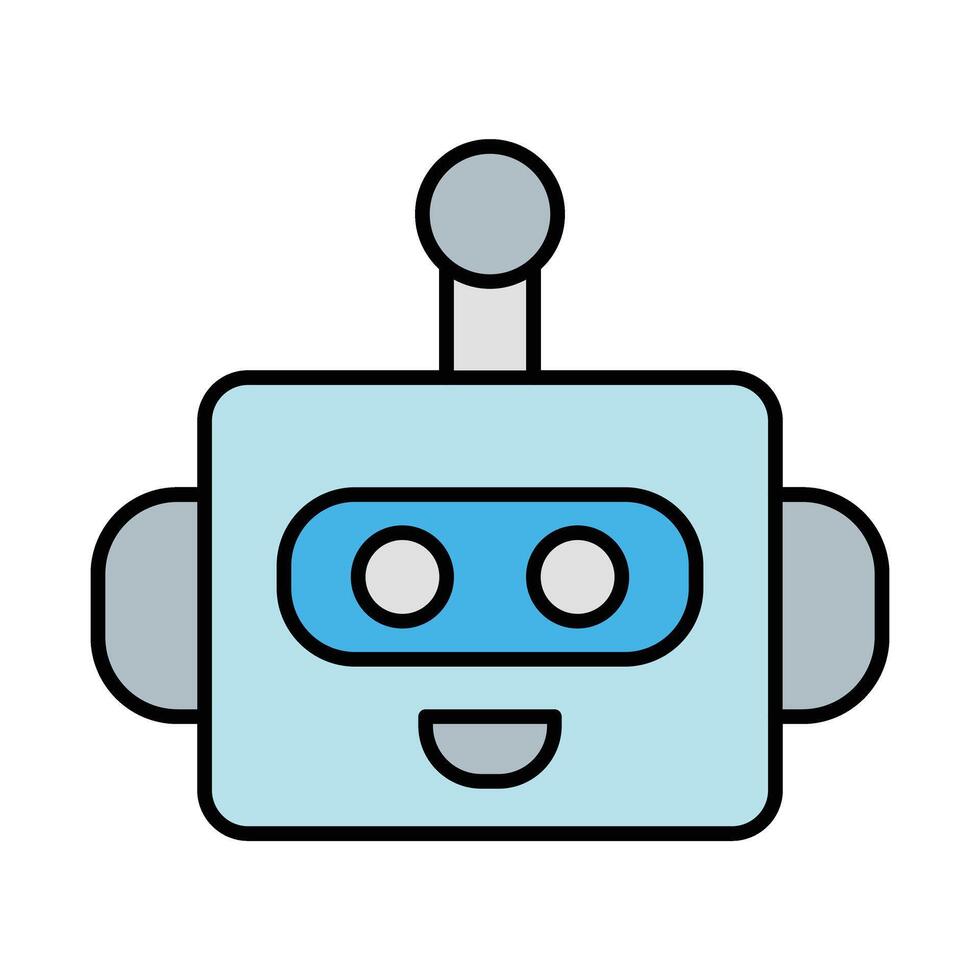 Chatbot Line Filled Icon Design vector