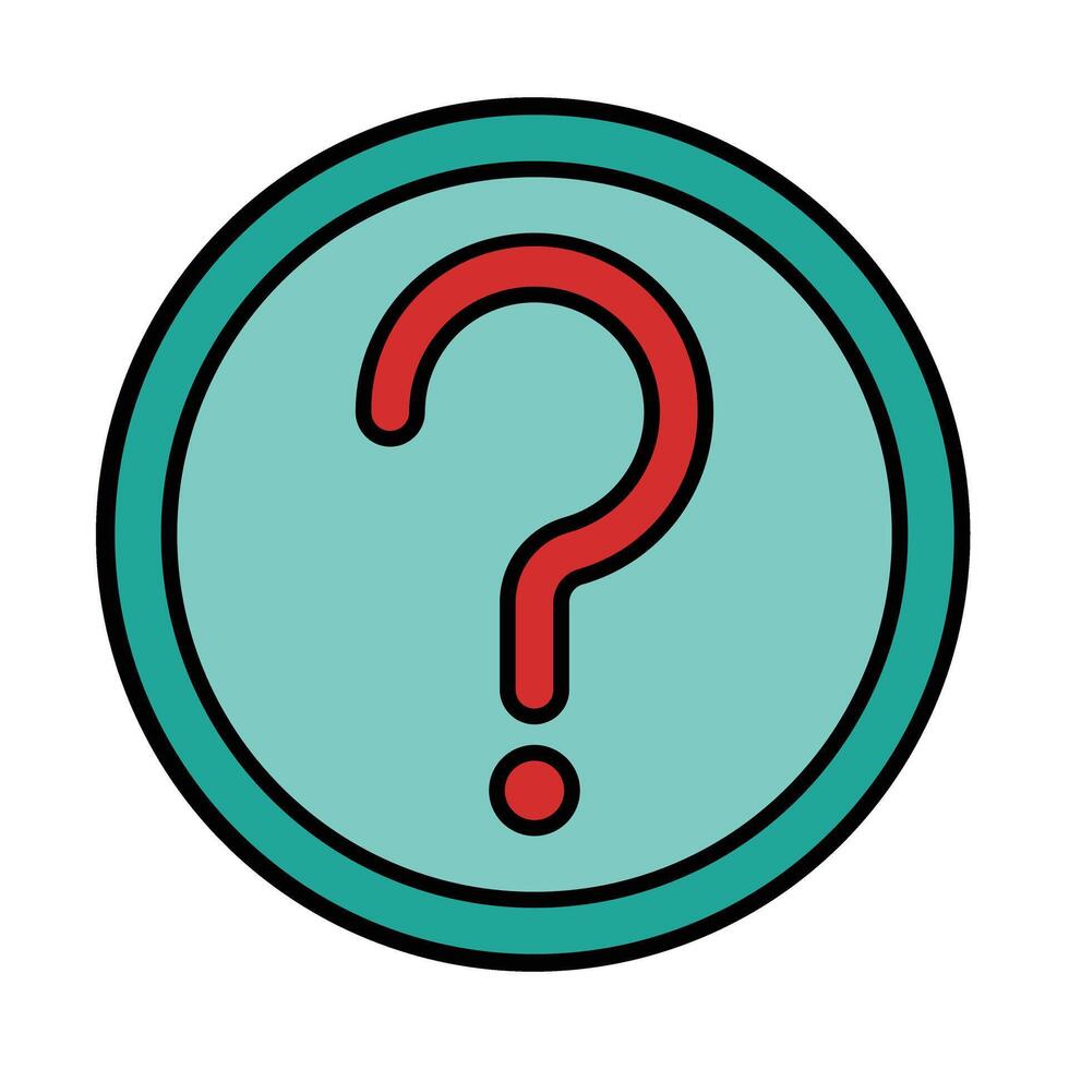 Questions Line Filled Icon Design vector
