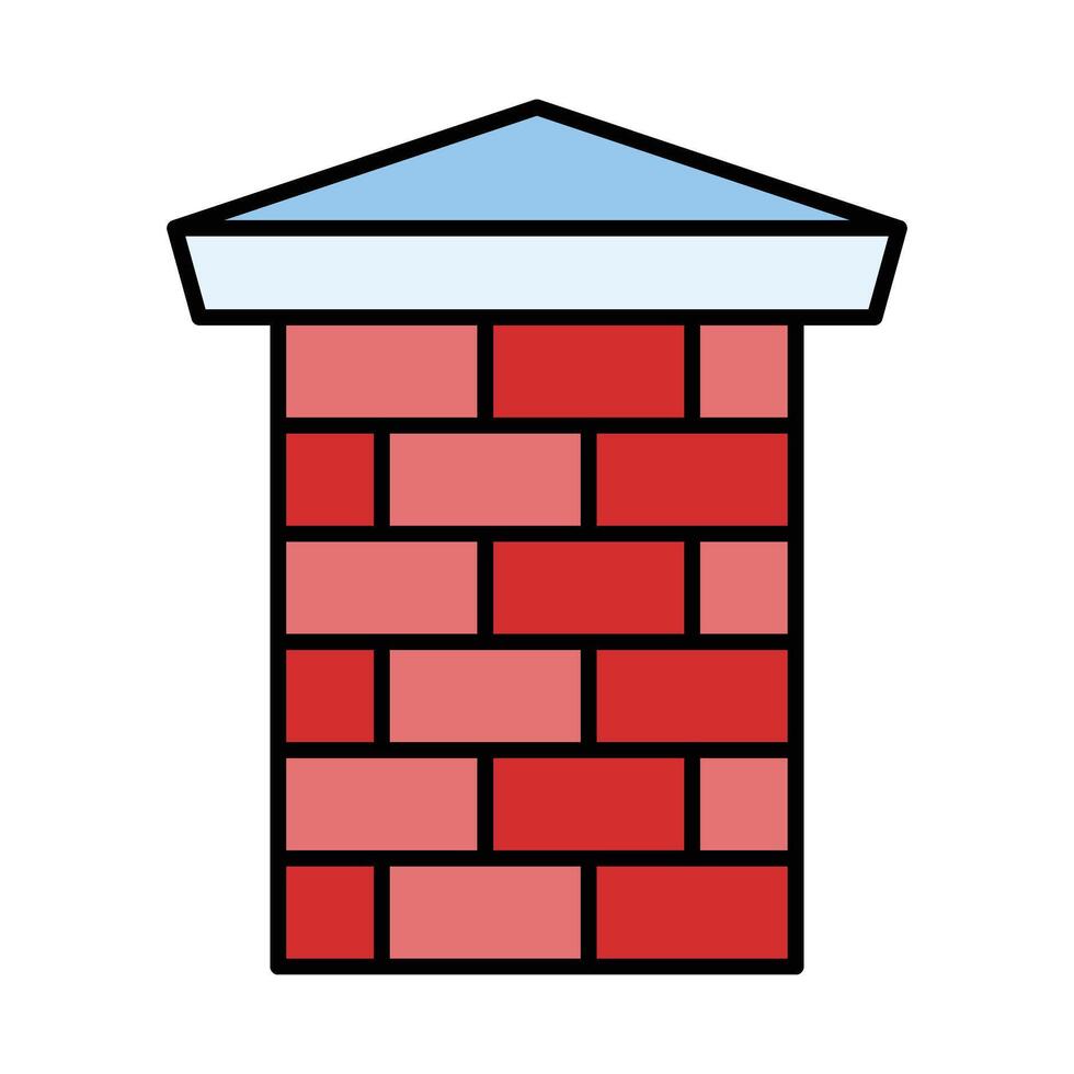 Chimney Top Line Icon vector